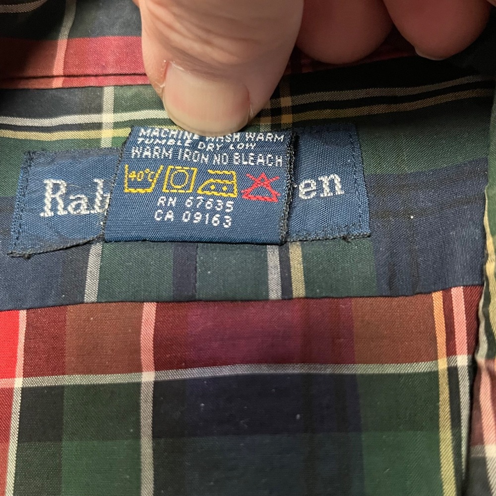 Vintage Ralph Lauren Crest Shirt Women's 12 (Large) Red Tartan Button Up Classic - Picture 15 of 15